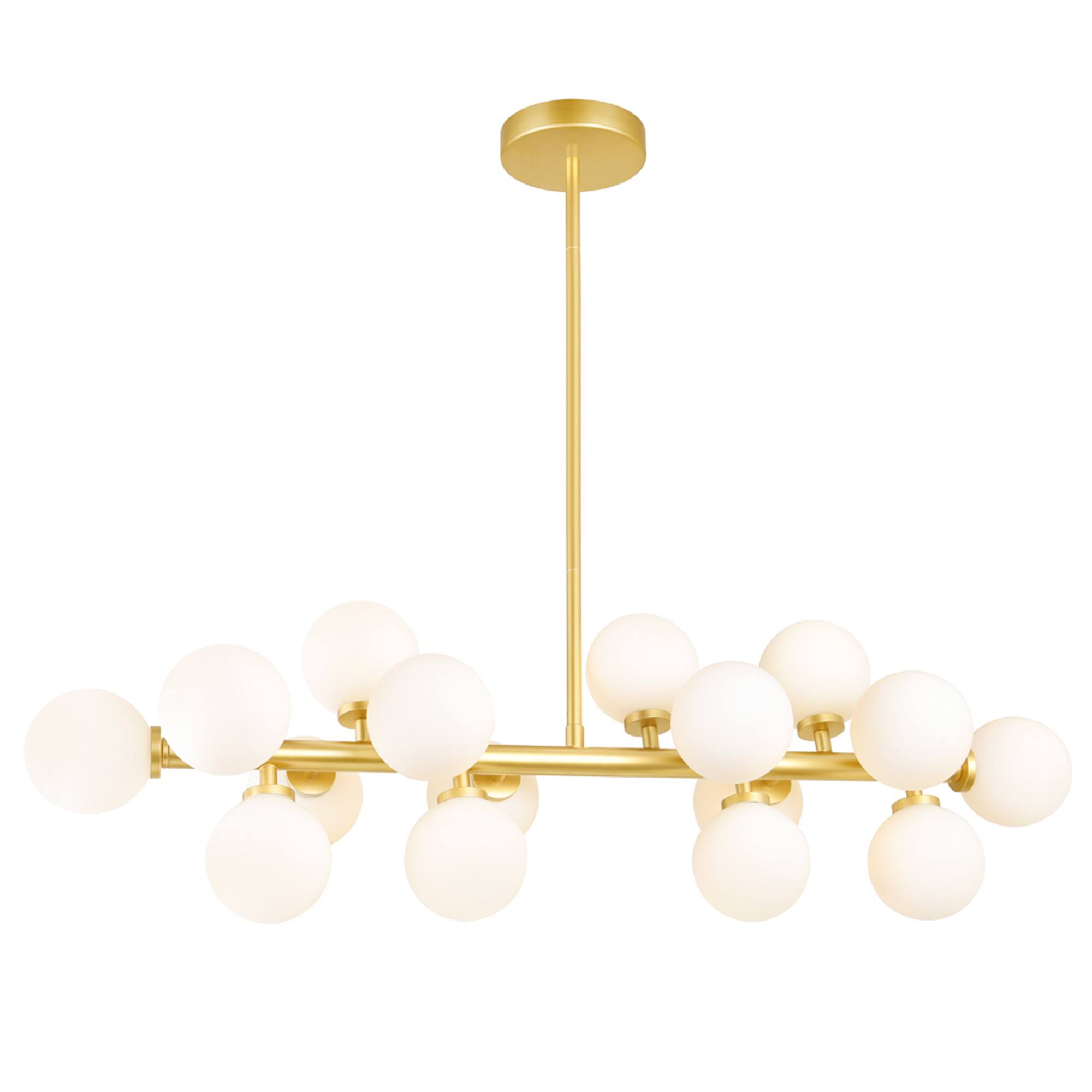 Angle. CWI Lighting - Arya 16 Light Chandelier With Satin Gold Finish - Satin Gold.