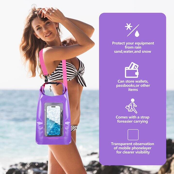 Protect your equipment from rain, sand, water, and snow

Can store wallets, passbooks, or other items

Comes with a strap for easier carrying

Transparent observation of mobile phone layer for clearer visibility
