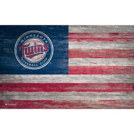 Fan Creations - 11'' x 19'' Distressed Flag Sign - Multicolor