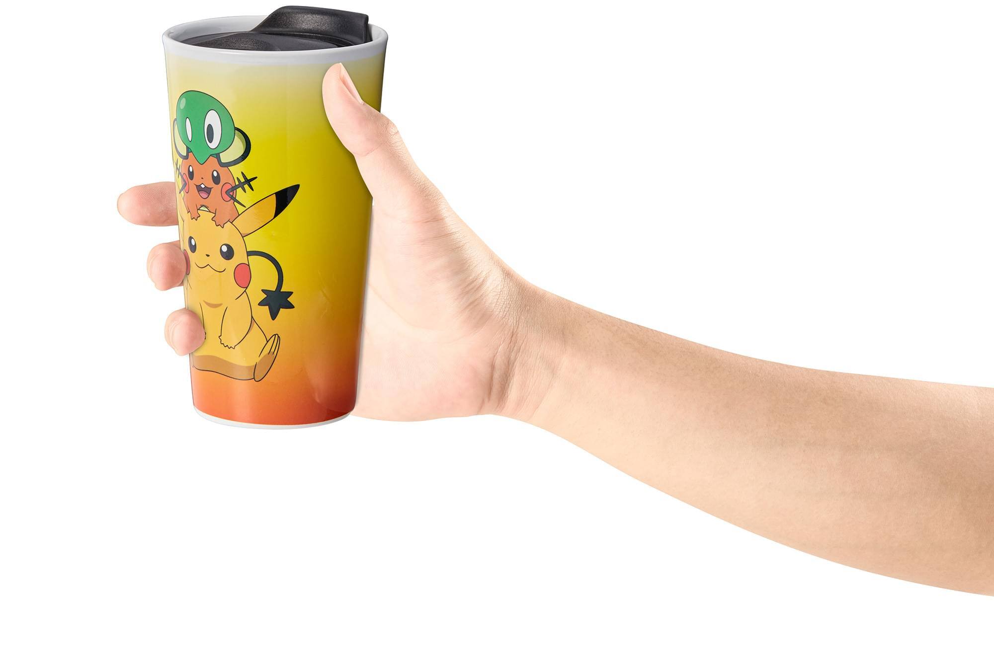 Alt View 3. Pokémon - Pokémon XY Series Travel Mug | Pikachu, Dedenne, & Squishy | Holds 16 Ounces - Yellow.
