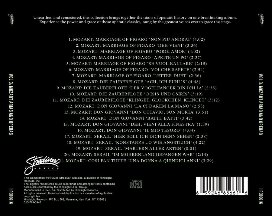 Greatest Operatic Voices Vol. 3: Mozart Arias and Operas The Historical ...