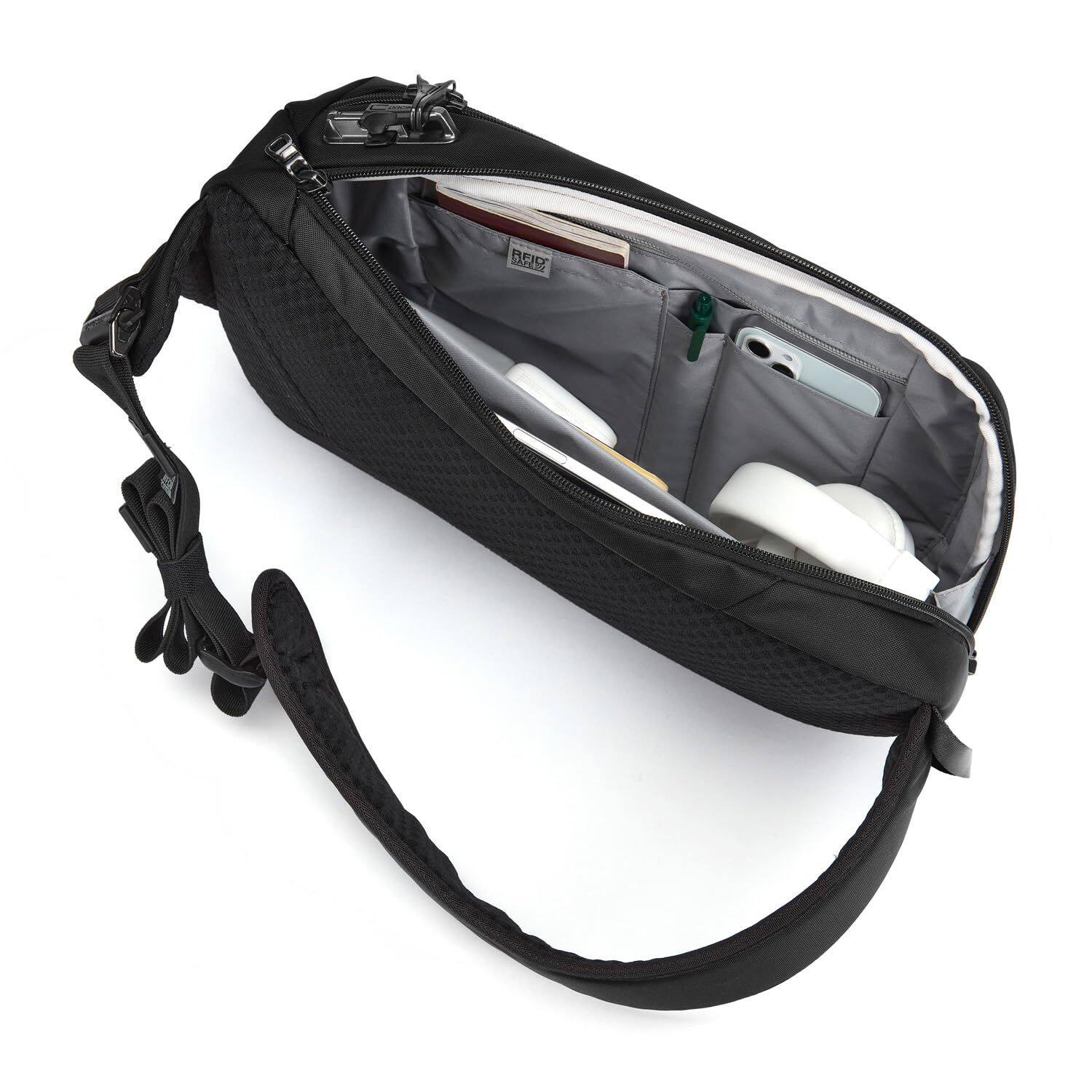 Alt View 1. Pacsafe - V Tech Sling, Black - Black.