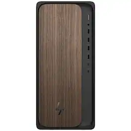 HP - Refurbished Excellent - OmniDesk M03-0000T Intel Core Ultra 5 225U 1.5 GHz up to 4.8 GHz 8GB DDR5 256GB SSD Windows 11 Home Desktop - Dark Wood