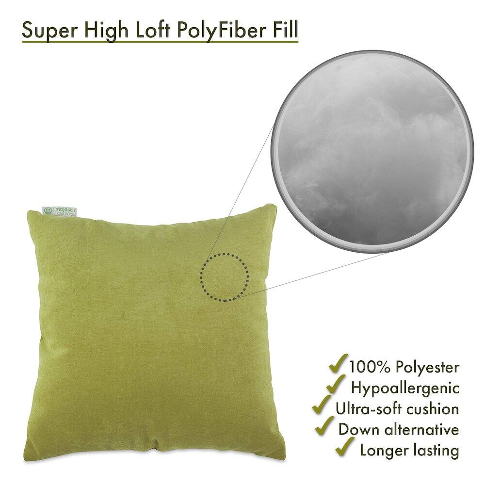 Super High Loft PolyFiber Fill

- 100% Polyester
- Hypoallergenic
- Ultra-soft cushion
- Down alternative
- Longer lasting