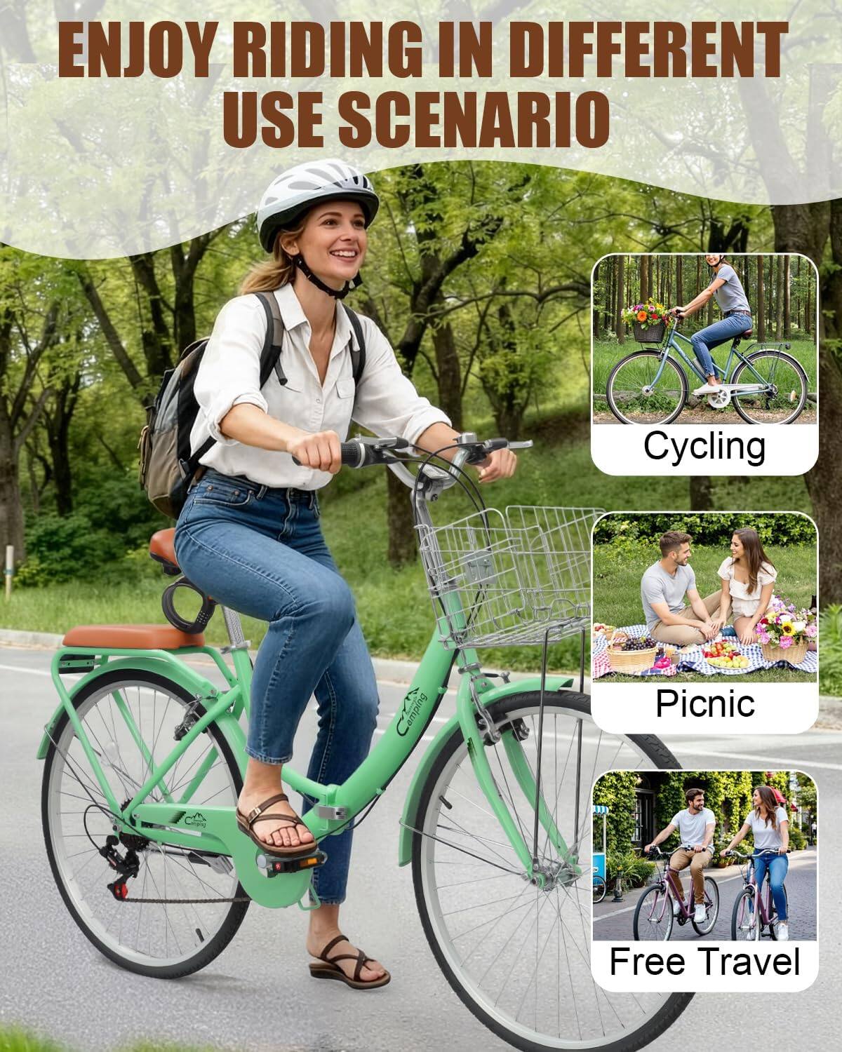 ENJOY RIDING IN DIFFERENT USE SCENARIO

Cycling
Picnic
Free Travel