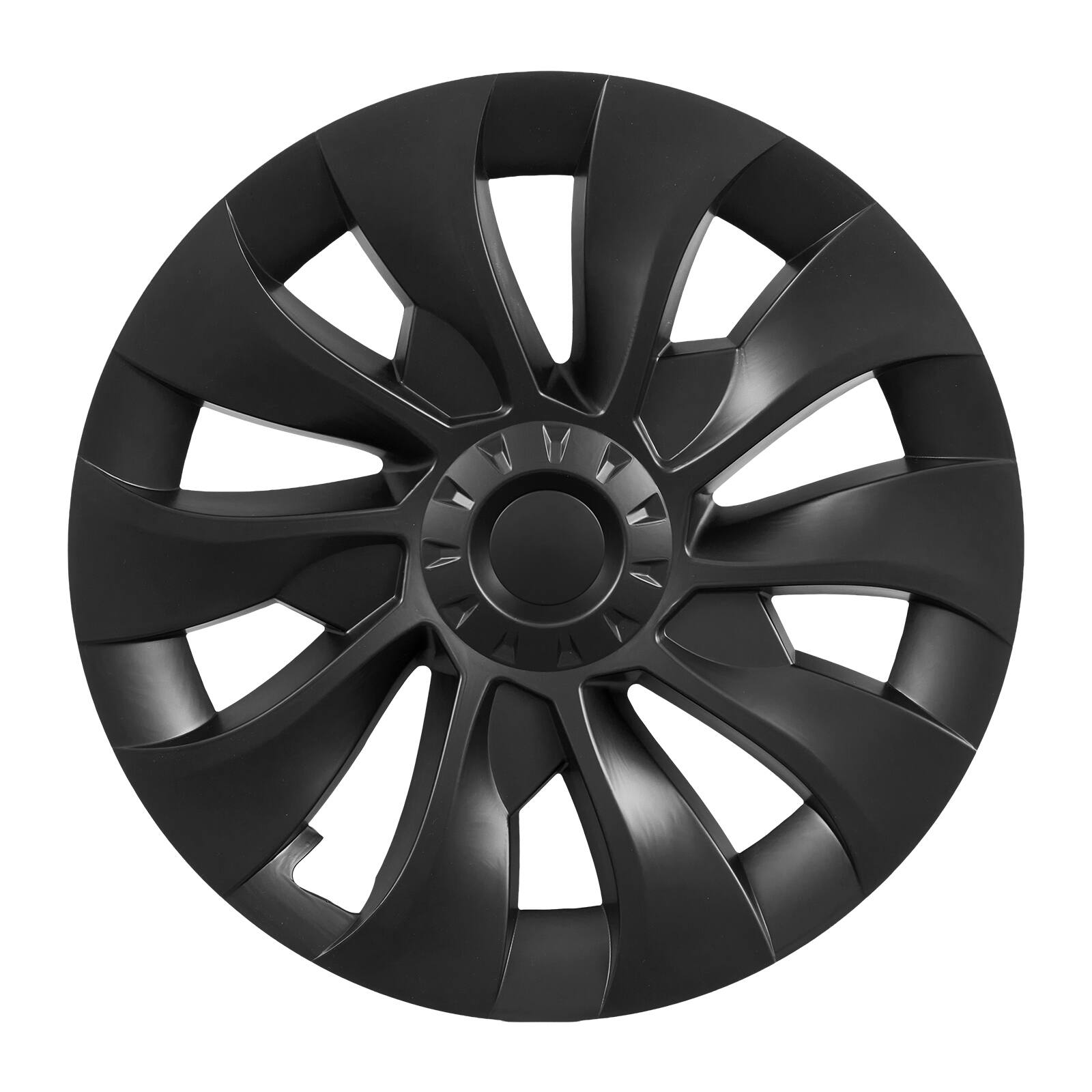 Alt View 5. VEVOR - Hubcaps Wheel Covers for 2017-2023 Tesla Model 3, 18 Inch Set of 4 Wheel Rim Cover Hubcaps OEM Style Replacement - Matte Black.