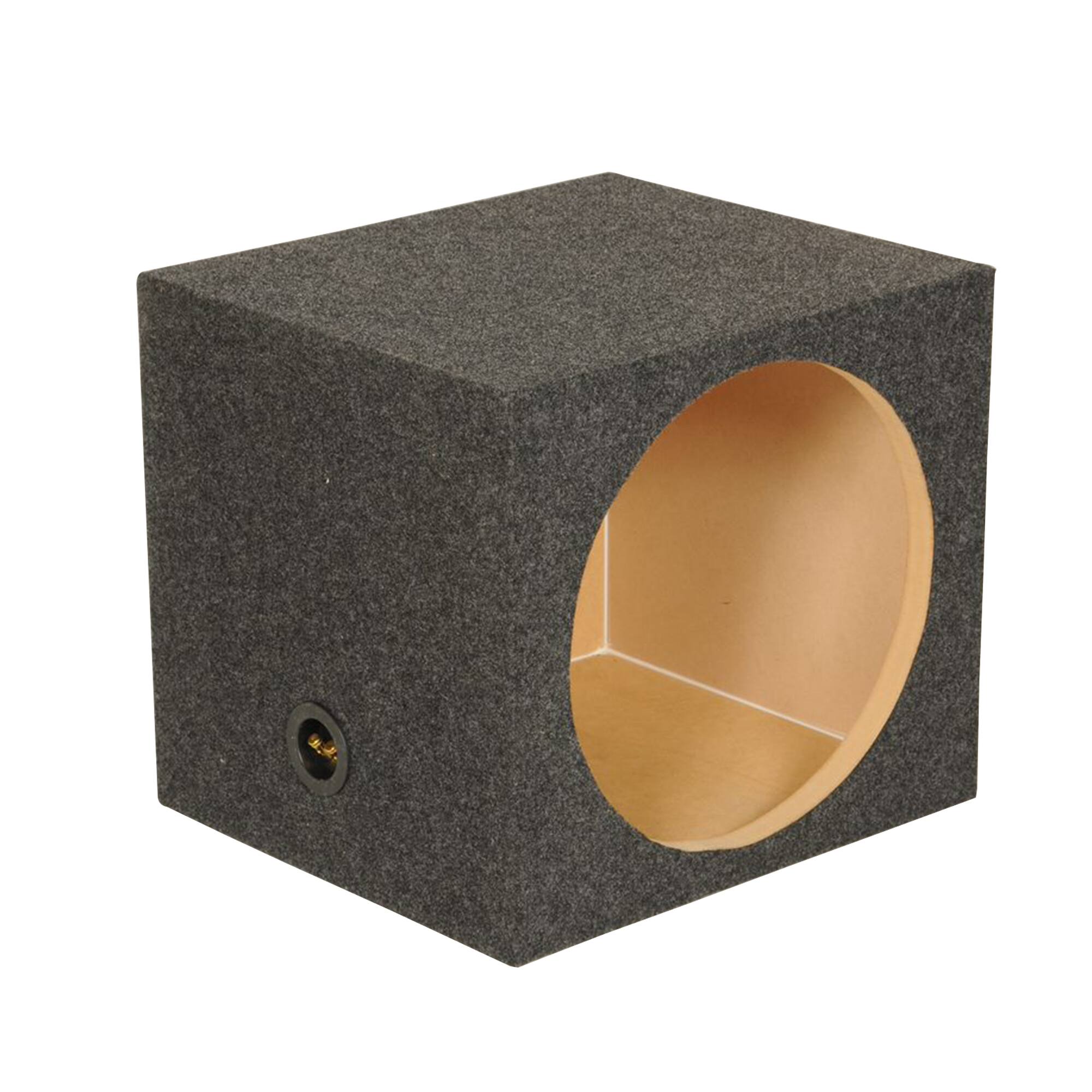 Alt View 6. QPower - QPower 12" Heavy-Duty Single Sealed Vehicle Subwoofer Enclosure Woofer Box, Gray - Charcoal Black.