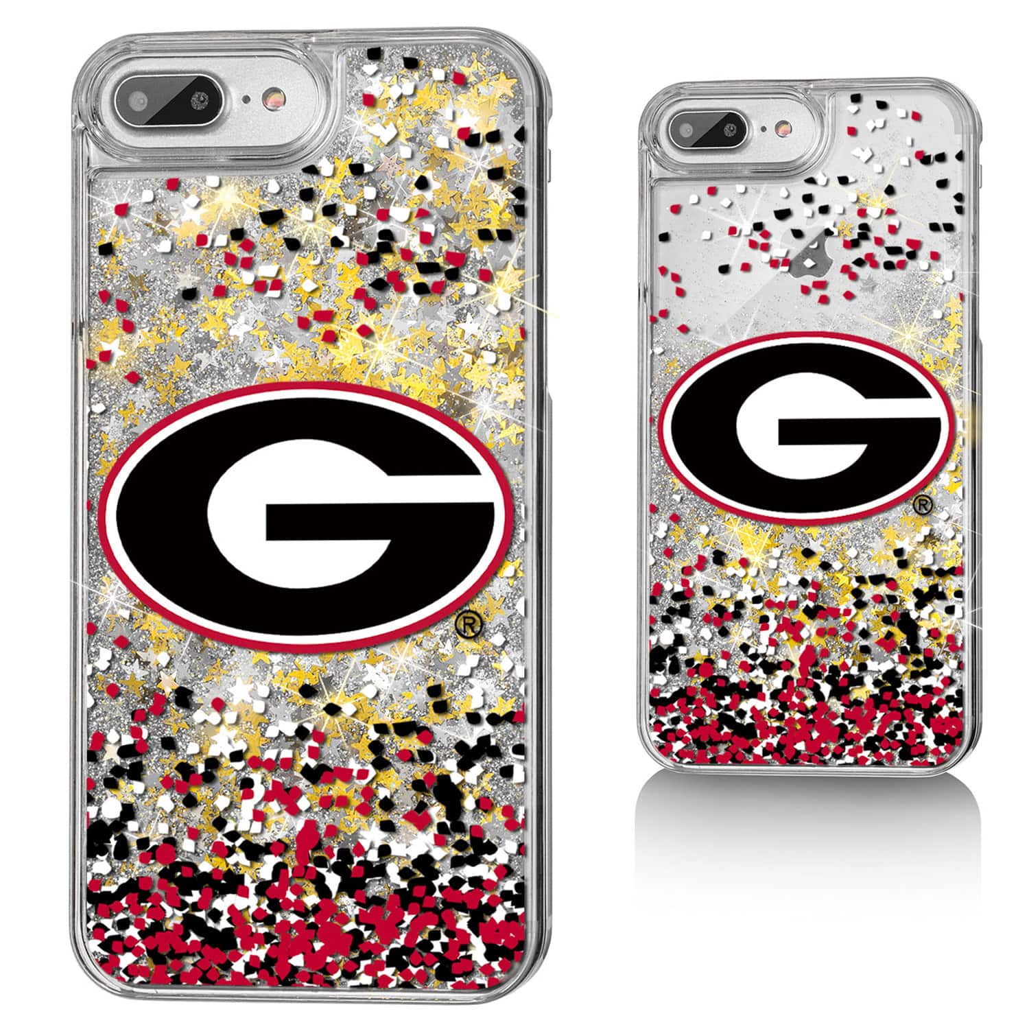 Keyscaper - NCAA - Georgia Bulldogs iPhone Glitter Confetti Design Case - 16 - Multicolor