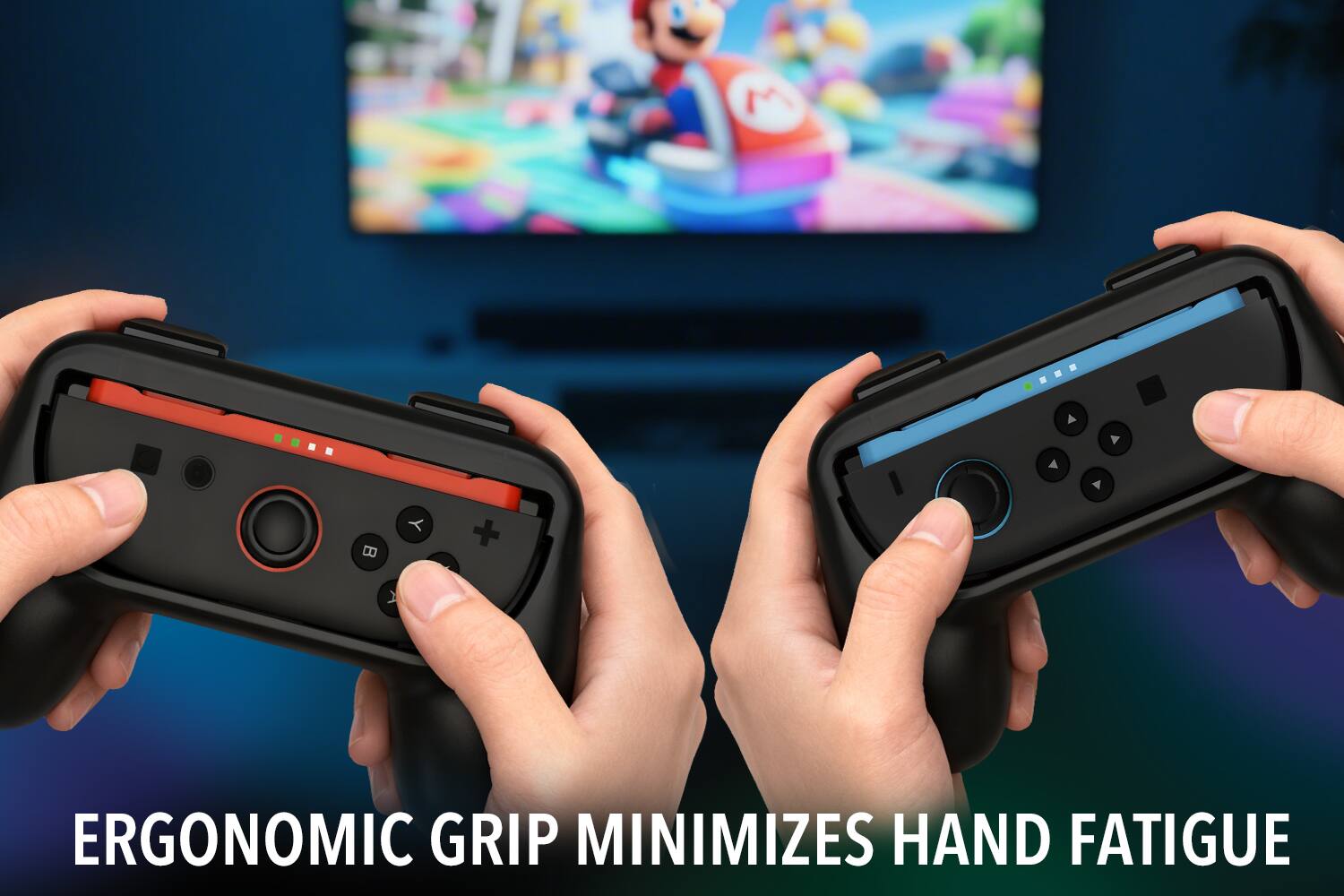 ERGONOMIC GRIP MINIMIZES HAND FATIGUE