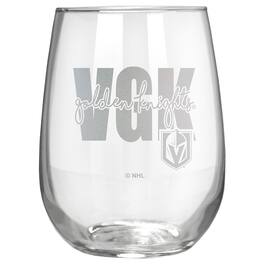 Great American Products - Vegas Golden Knights Etched 17oz. City Stemless Wine Glass - Multicolor