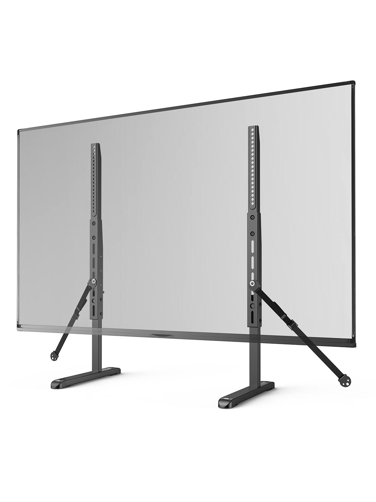 Alt View 3. ErgoAV - 37" to 77" Universal Tabletop TV Stand - Black.