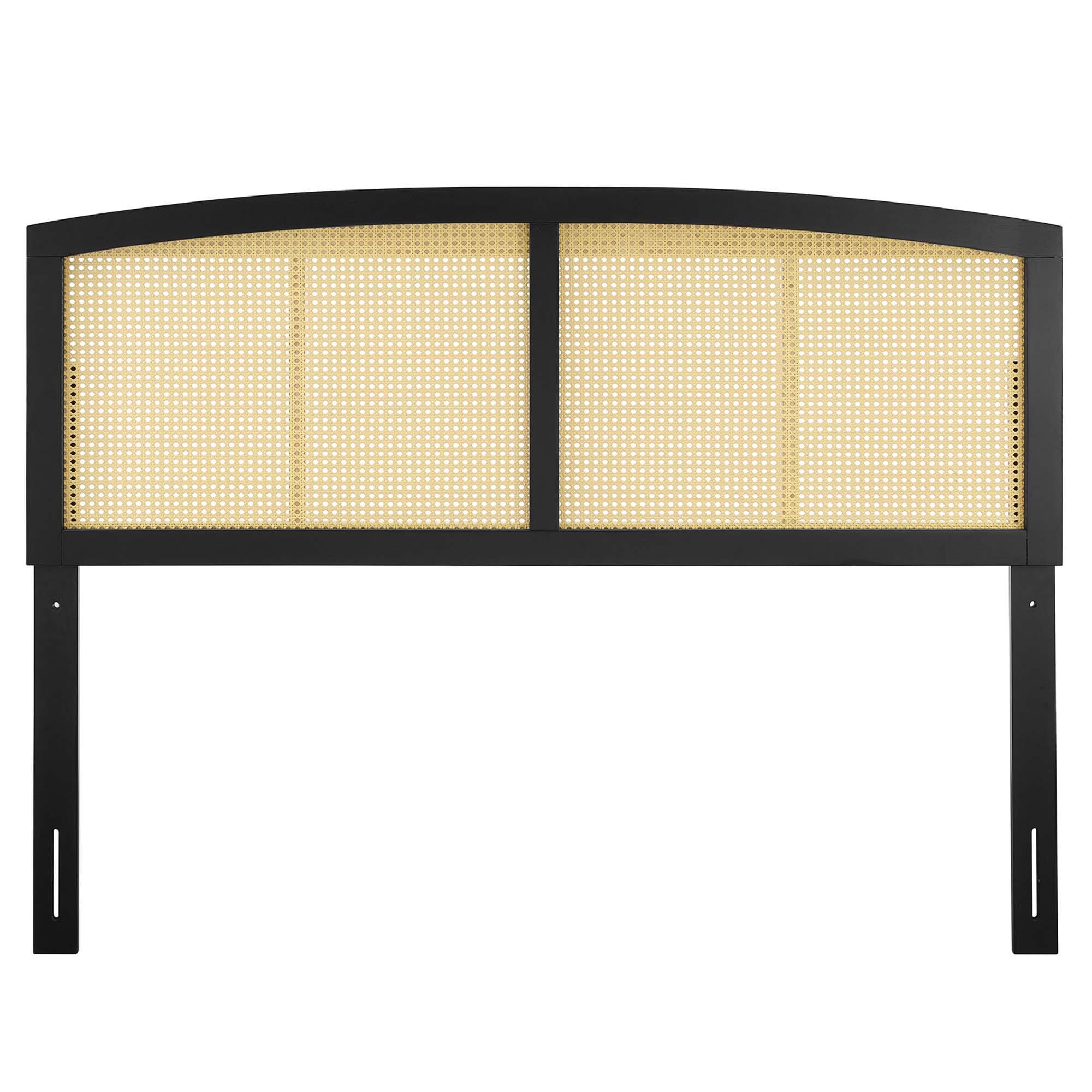 Left. Modway - Halcyon Cane Full Headboard by Modway - Black.