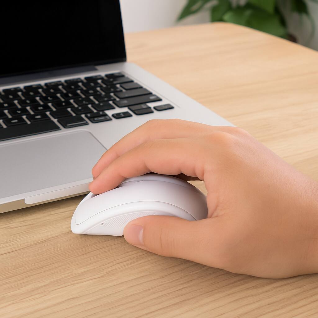 Back. Sanoxy - Sanoxy Wireless Foldable Arc Optical Mouse with USB Receiver (White) - White.