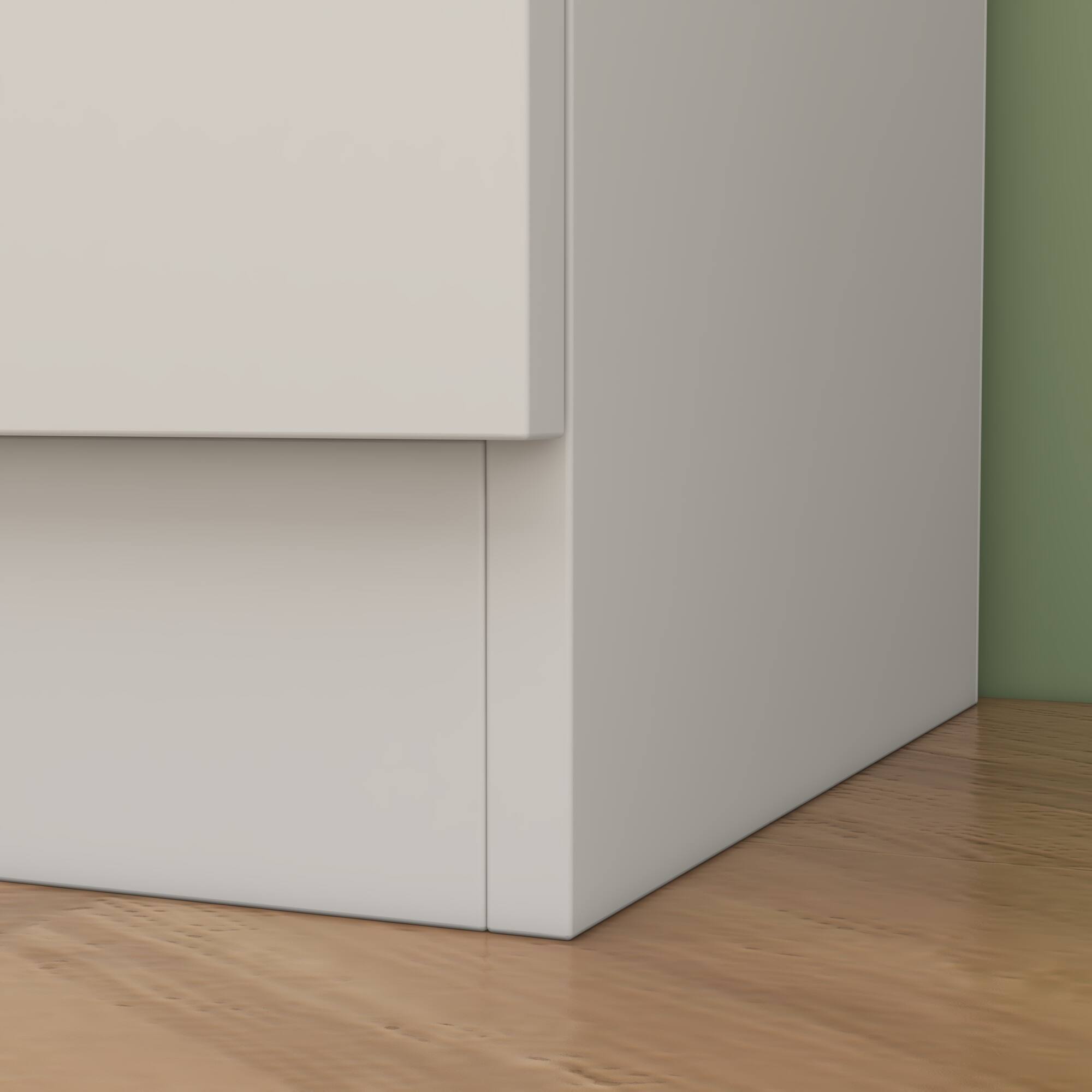 Alt View 2. FUFU & GAGA - Slim Multi-Purpose Storage Cabinet with Adjustable Shelves for Living Room and Bathroom - White.