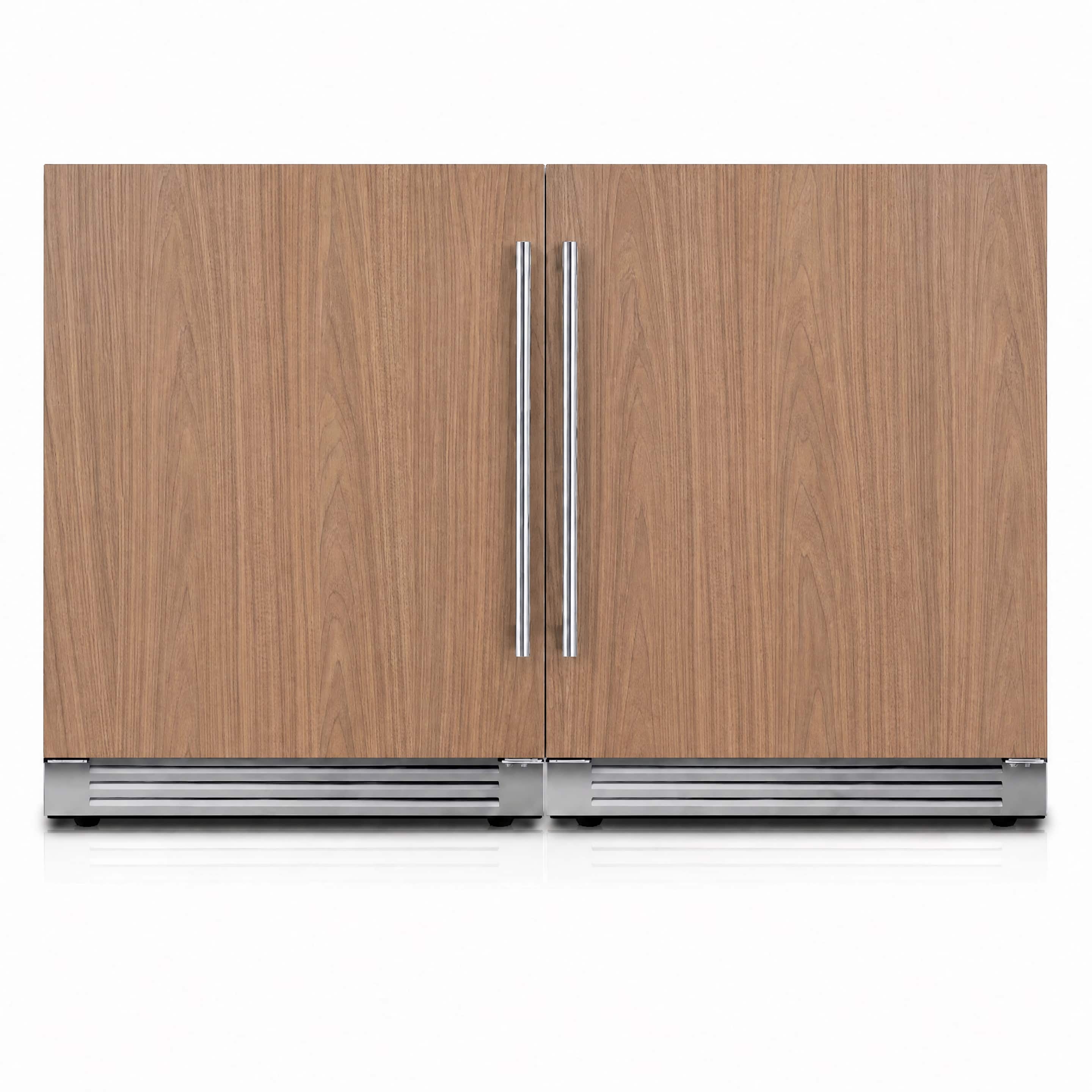 Ca'Lefort - 48'' Panel Ready Wine & Beverage Fridge Bundle3 color LED, Built-in , 220 Cans and 52 Bottles, (Panels Not Included) - Stainless Steel