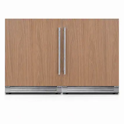 Front. Ca'Lefort - 48 inch Panel Ready Beverage Bundle, 360 Cans refrigerator, 34-54 ℉, 3 Color LED Built-in,(Panels Not Included) - Stainless Steel.