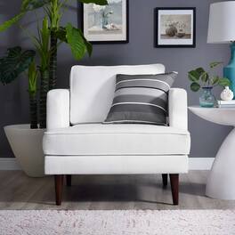 Agile Upholstered Fabric Armchair by Modway - White
