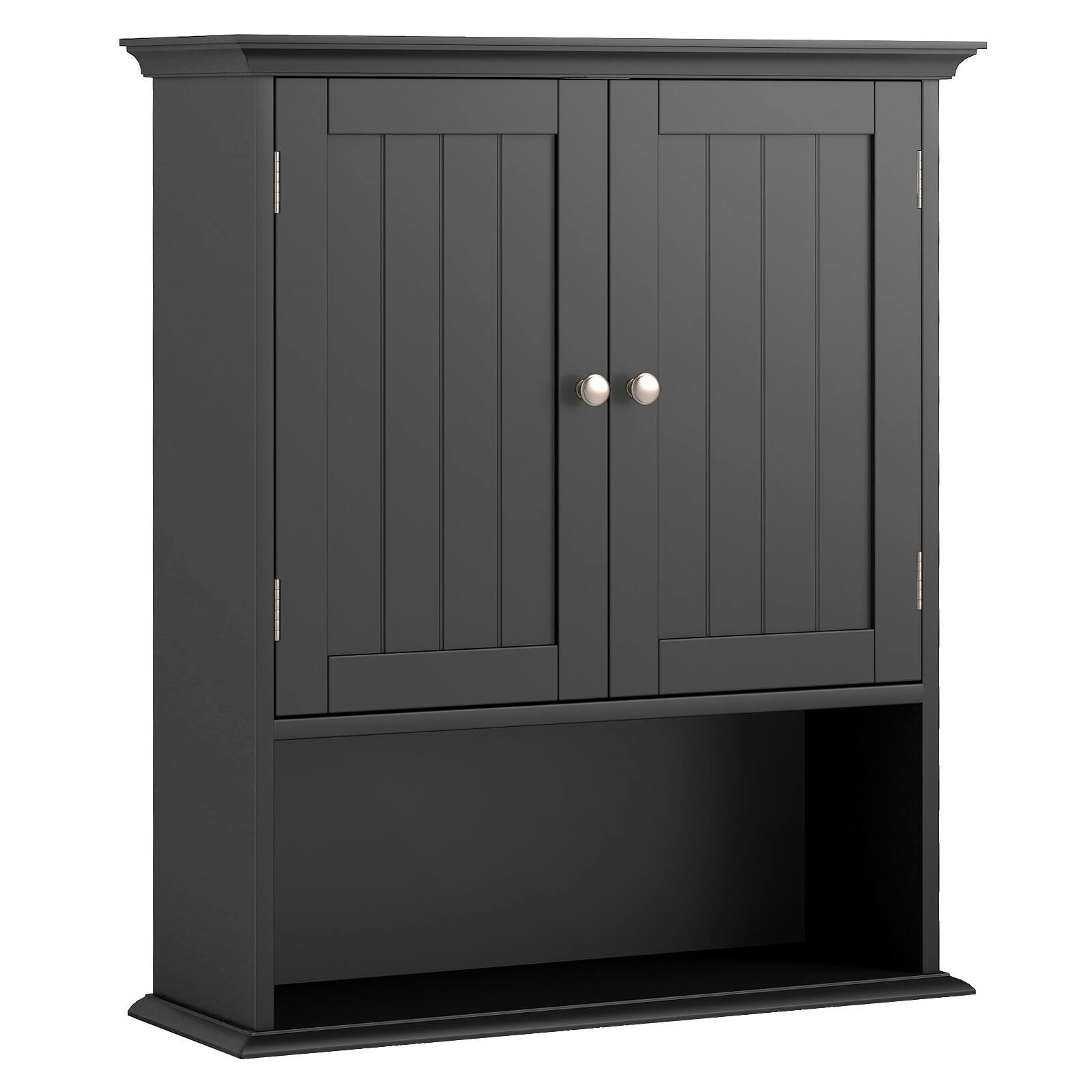 Alt View 9. Costway - Costway Wall Mount Bathroom Cabinet Storage Organizer Medicine Cabinet - Black.