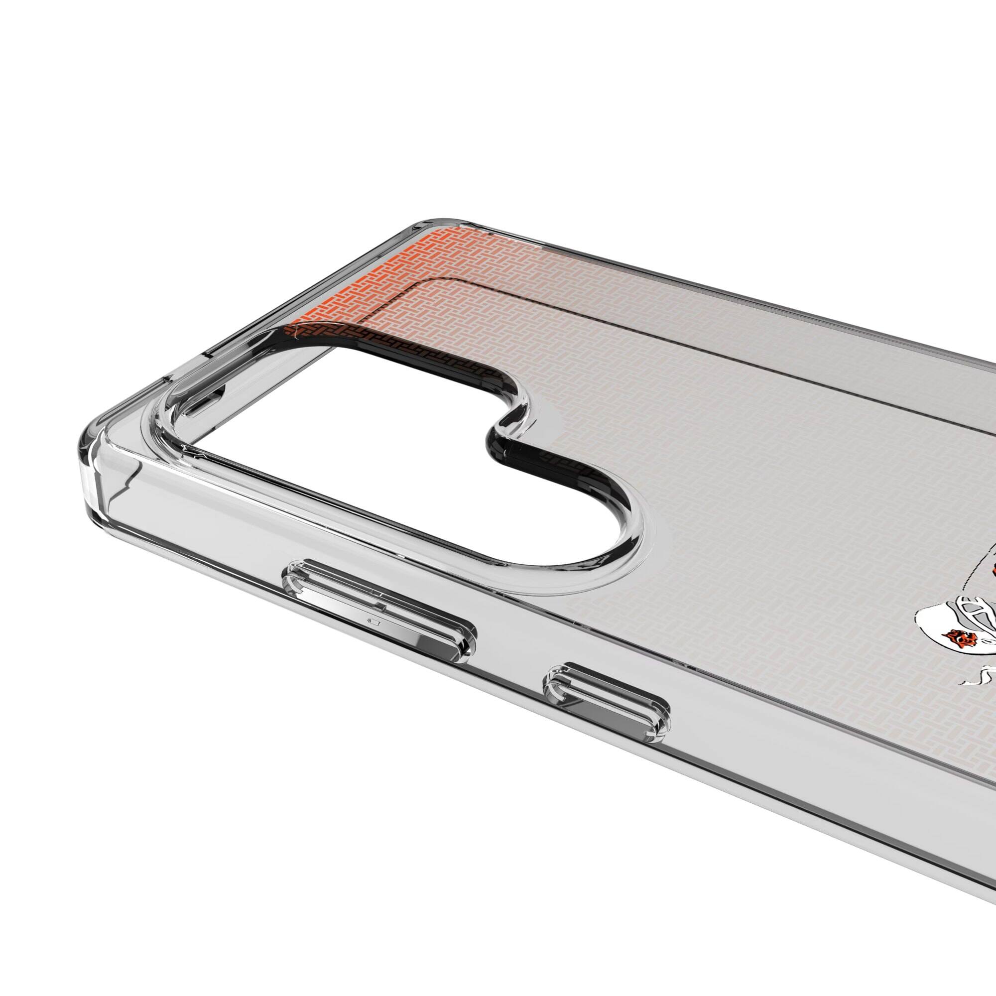Alt View 2. Keyscaper - Cincinnati Bengals Linen Logo Galaxy Clear Case - S24 - Multicolor.