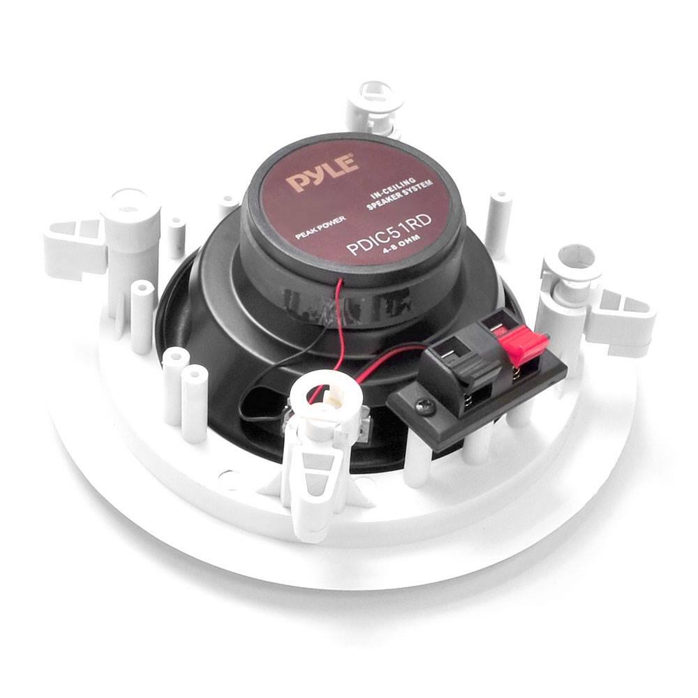 PYLE IN-CEILING SYSTEM SPEAKERS PEAK POWER 1RD PDIC51RD 4-8 OHM