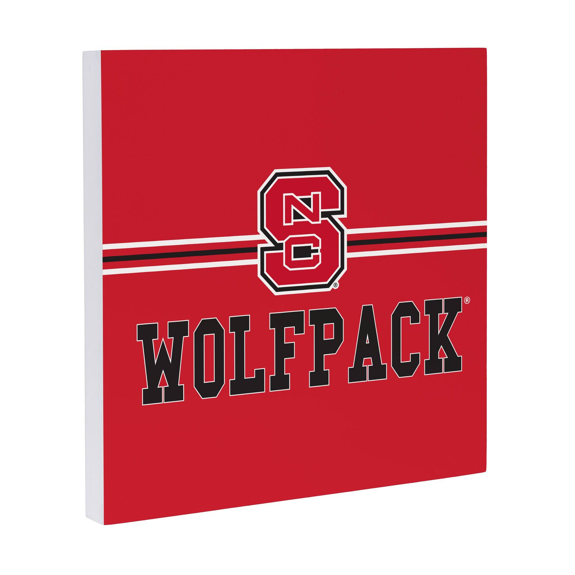 Alt View 1. Evergreen Enterprises - NC State Wolfpack 12" x 12" Wood Wall Sign - Multicolor.