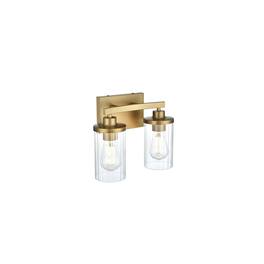Living District - Thane 11.5 inch Wall Sconce in Satin Gold - Satin Gold And Clear