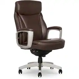 La-Z-Boy - Arcadian Ergonomic Bonded Leather Swivel Executive Chair, (60008) - Brown