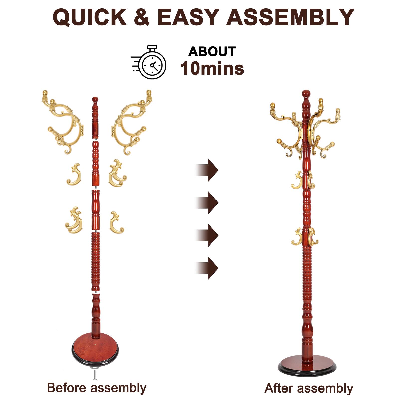QUICK & EASY ASSEMBLY  
ABOUT 10mins  

Before assembly  
After assembly