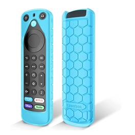 Kitcheniva - Anti-Slip Shockproof Silicone Remote Case For Alexa Voice Remote Pro 2022 Sky Blue Glow - Sky Blue Glow