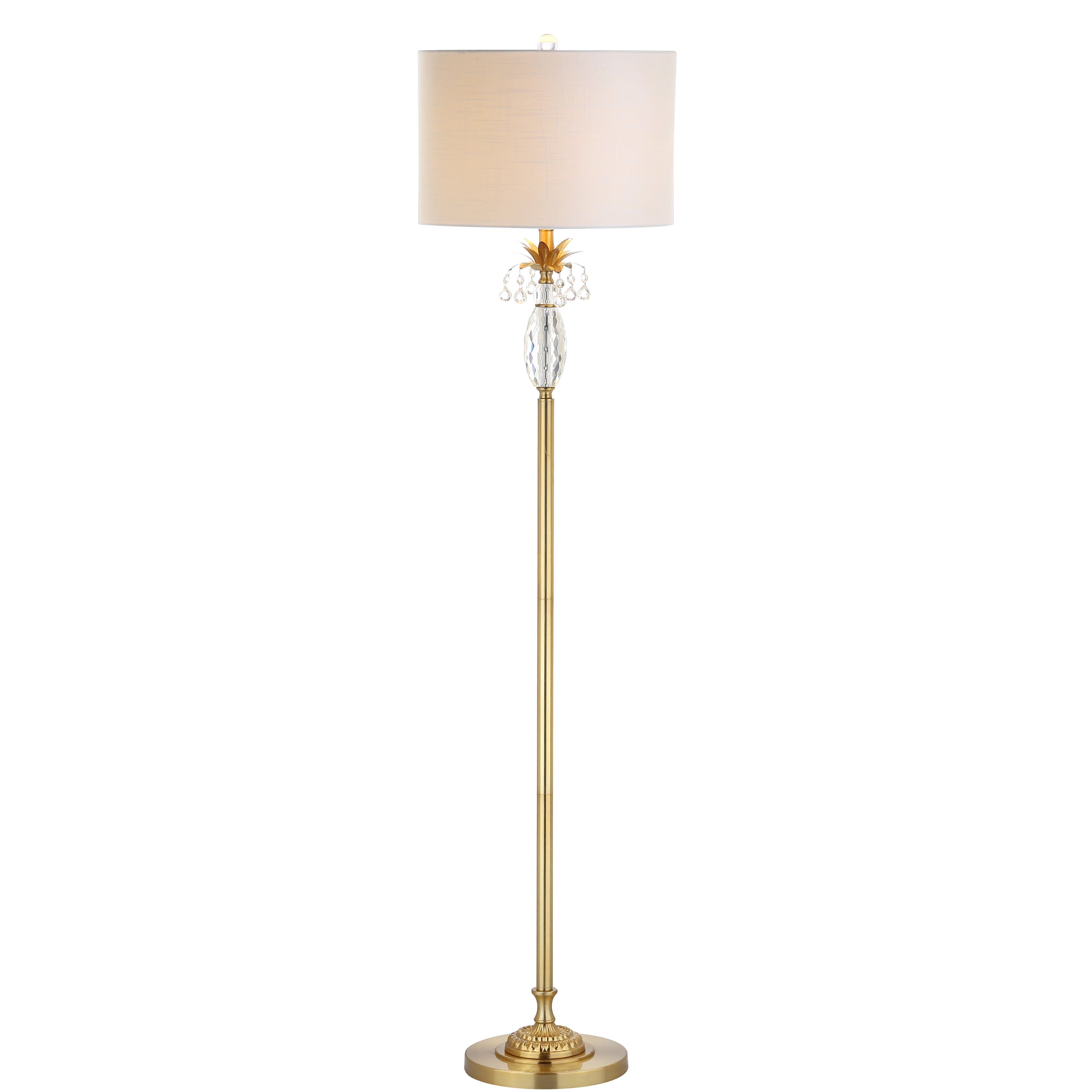 "Jonathan Y - Adalyn 61"" Crystal / Metal LED Floor Lamp - Clear/Brass Gold" price history on PriceWatchPro