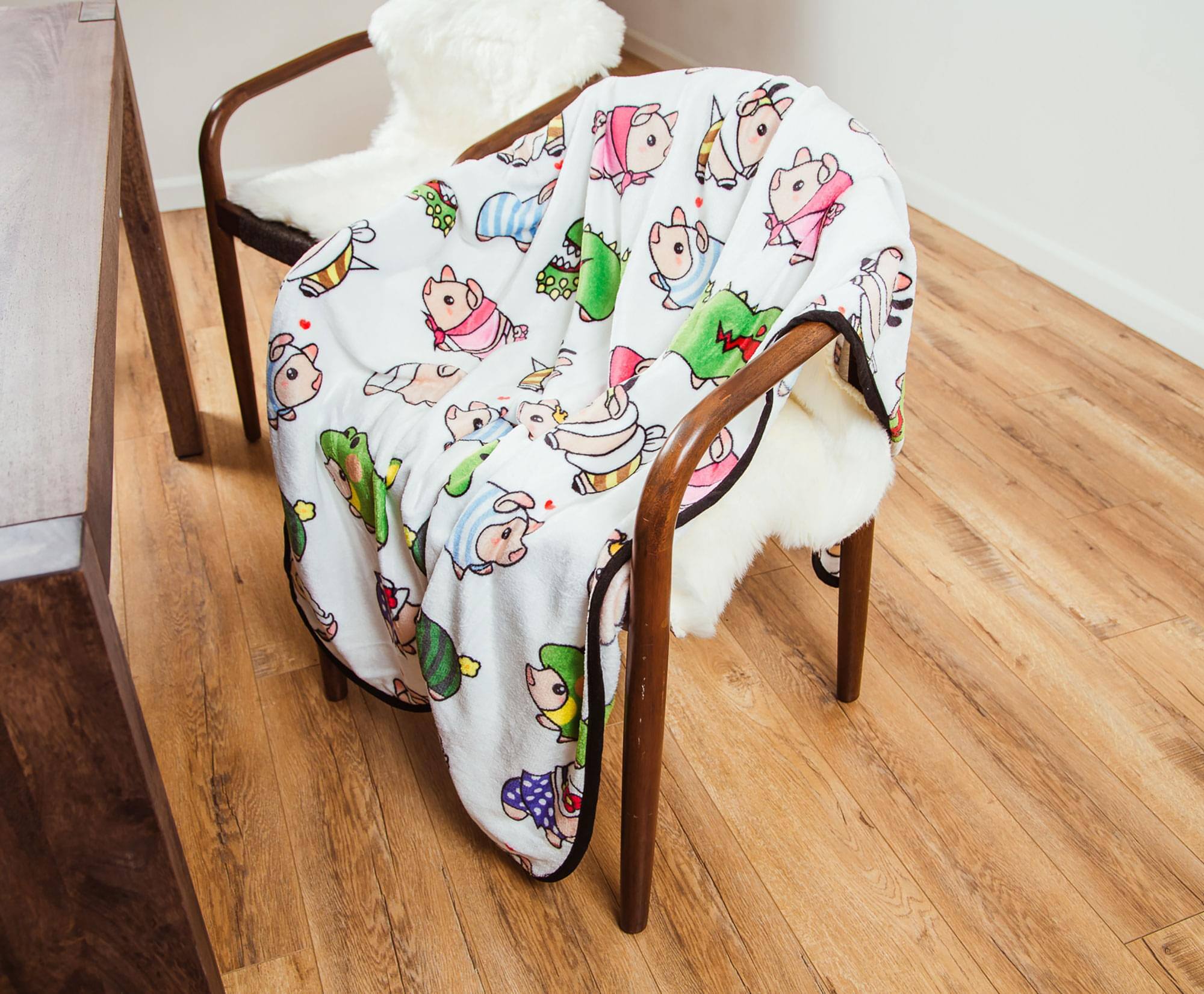 Alt View 4. Toynk - Monster Hunter Poogie Fleece Throw Blanket | 45 x 60 Inches - White.