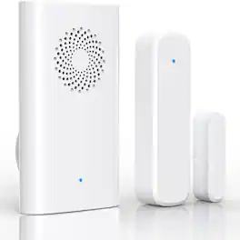 Schertz - Wireless door sensor chime, door open alarm upon entry, and 500-foot range - color: white Style: 1 Receiver + 1 Sensor