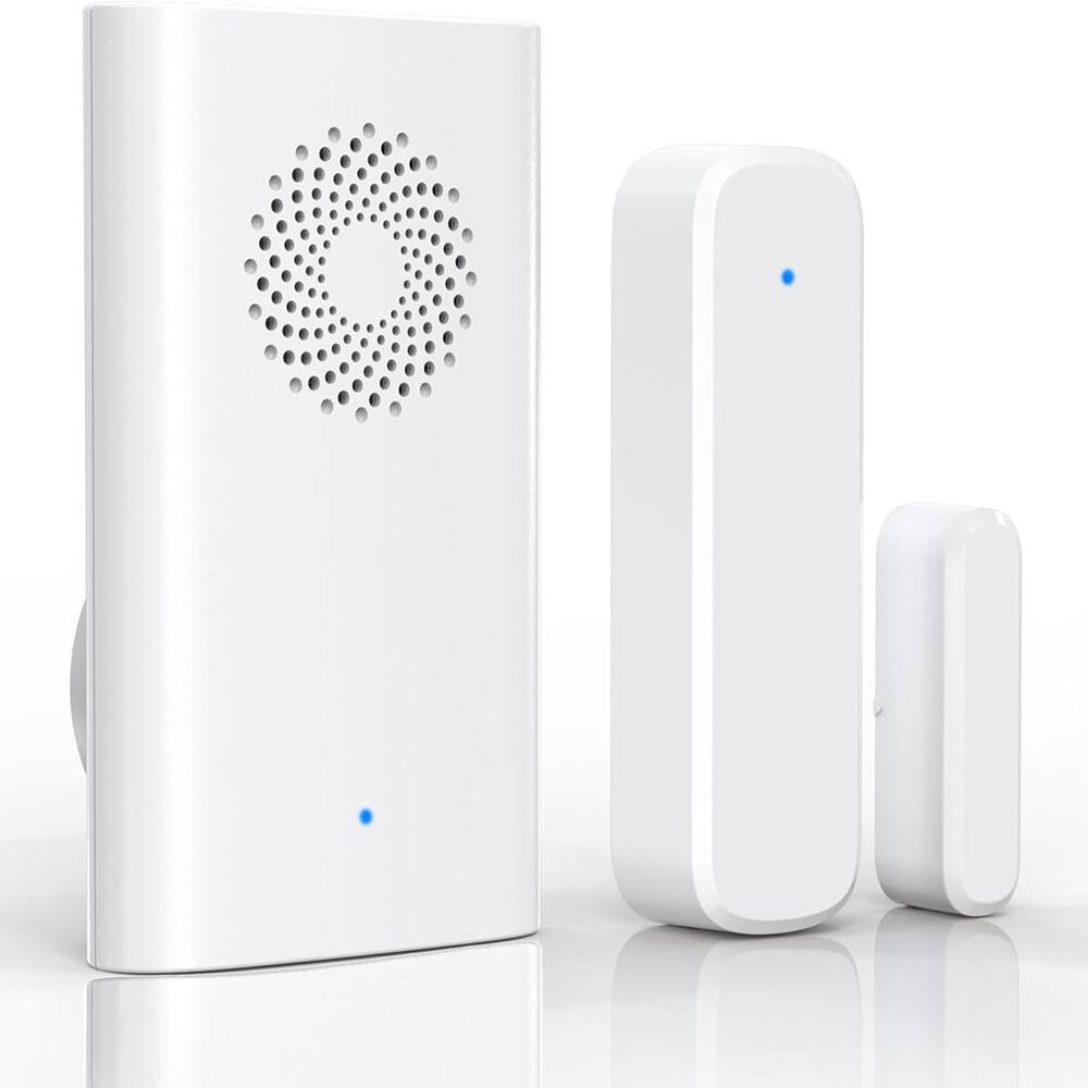 Schertz - Wireless door sensor chime, door open alarm upon entry, and 500-foot range - color: white Style: 1 Receiver + 1 Sensor