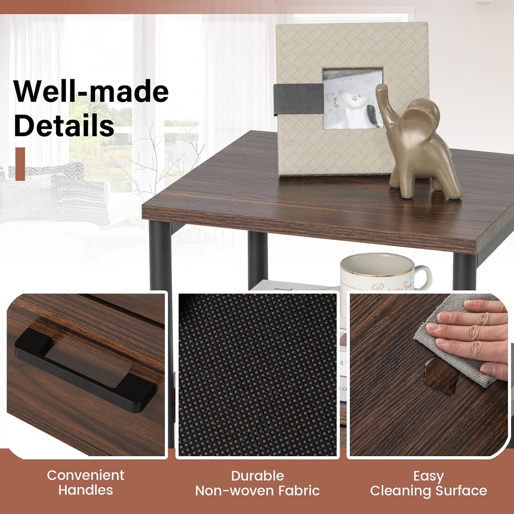 Well-made Details
- Convenient Handles
- Durable Non-woven Fabric
- Easy Cleaning Surface