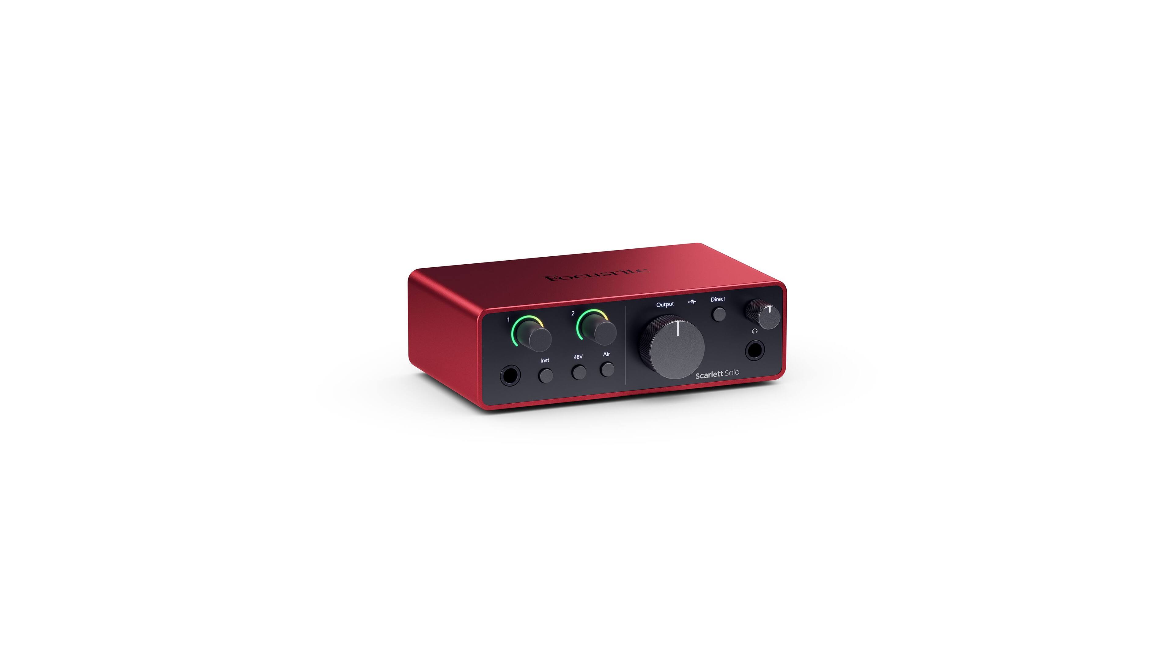 Left. Focusrite - Scarlett Solo Studio 4th Generation Audio Interface - Red.