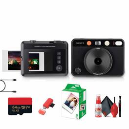 Bundle - SOFORT 2 Instant Camera (100 Years of Leica Limited Edition) + 64GB MicroSD + More