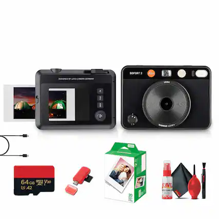 SOFORT 2
Feica
DESIGNED BY LEICA CAMERA GERMANY
LEICA
SUMMAR 1:2/2
mini
64 GB
V30
A2
20
AVE
CLEANER