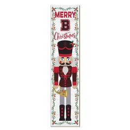 Jardine - Brown Bears 11" x 46" Nutcracker Holiday Leaner Sign - White