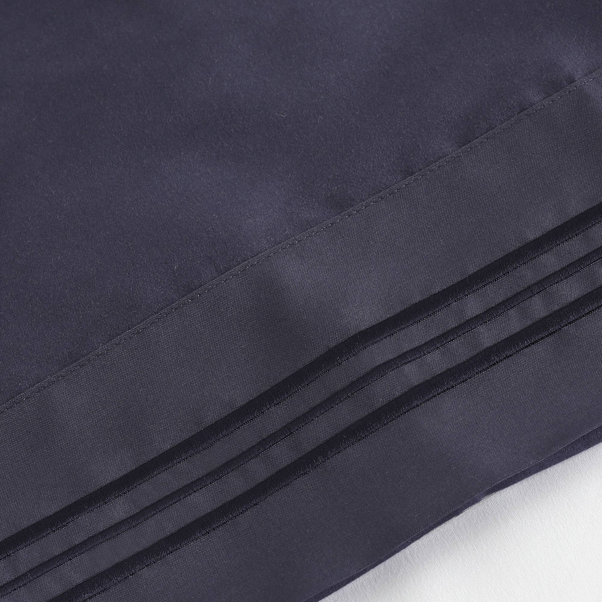 Alt View 2. Furinno - Angeland Vienne 4-Piece Microfiber Bed Sheet Set, King - Navy Blue.