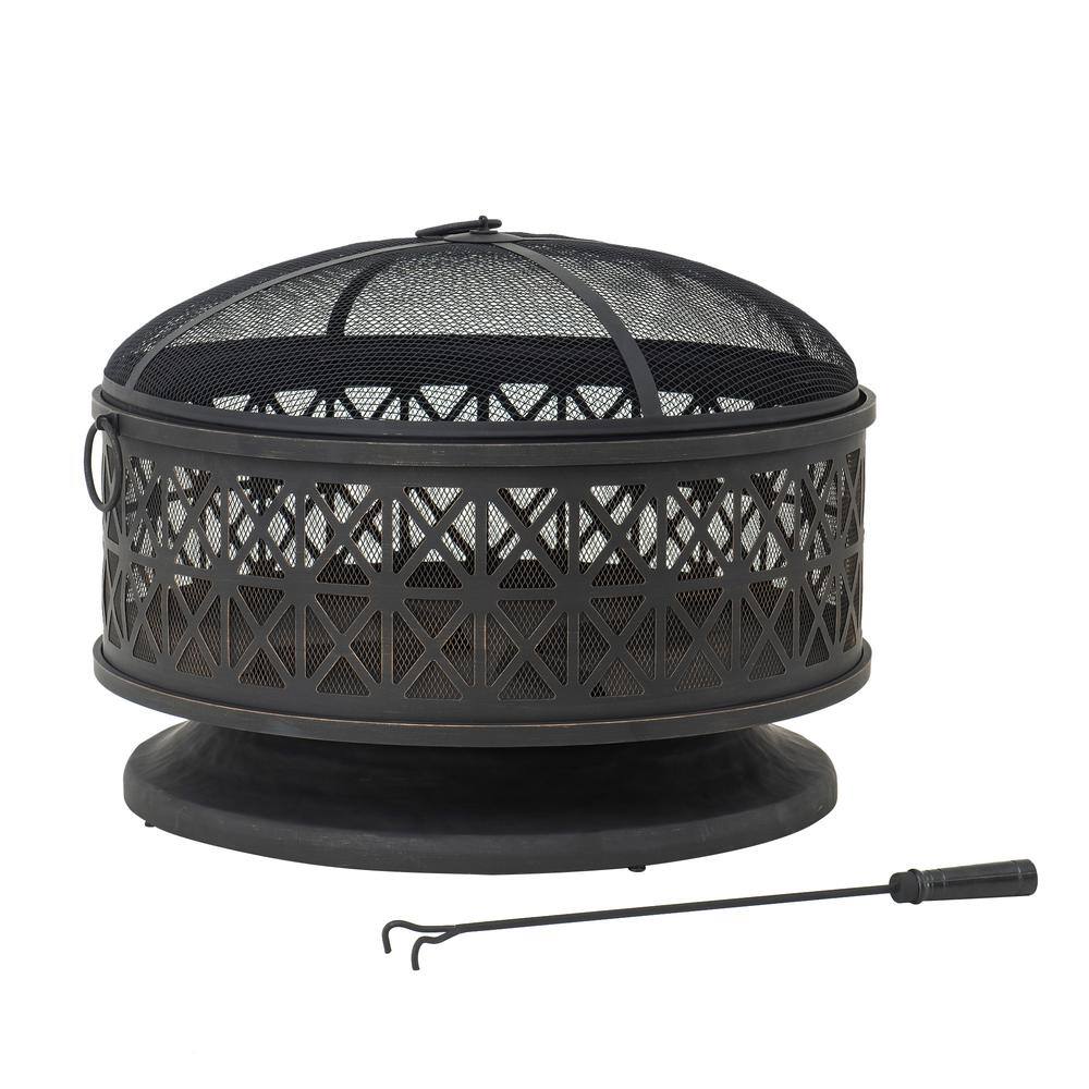 Alt View 1. SUNJOY - Outdoor Fire Pit, Patio Wood-Burning Steel Firepit Large Fire Pits for Outside.