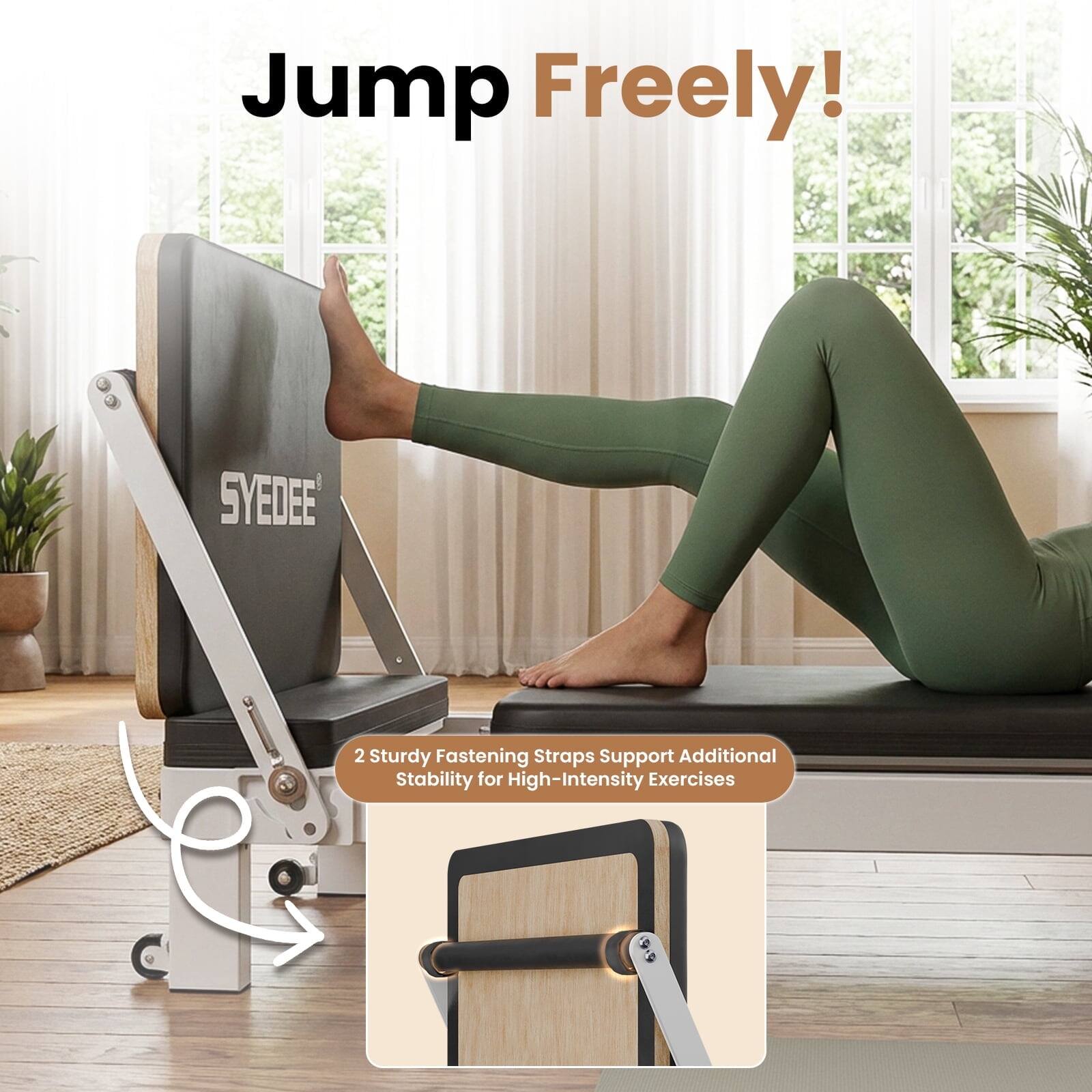 Jump Freely! SYDEE 2 Sturdy Fastening Straps Support Additional Stability for High-Intensity Exercises