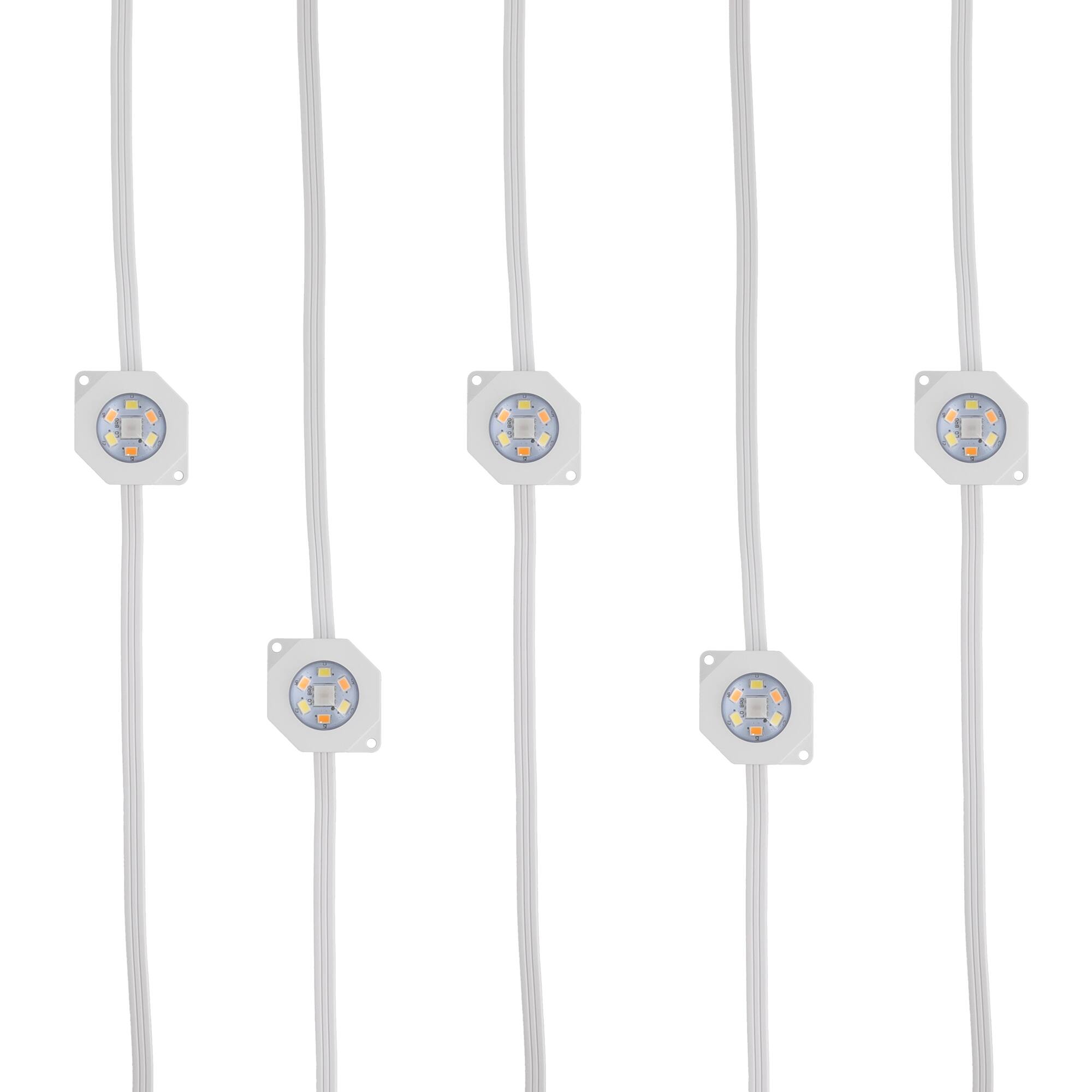 Alt View 4. Monster - Smart 100 ft Permanent Outdoor Eaves LED Lights – 72 RGBIC LEDs, Multi-White & Full Color, All-Weather Waterproof - Multicolor.