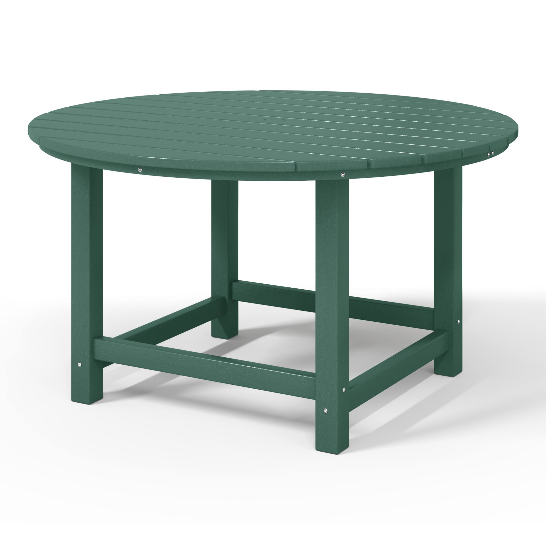Back. WestinTrends - WestinTrends Malibu Kids Outdoor Patio Furniture HDPE 38" Wide Round Dining Table - Dark Green.