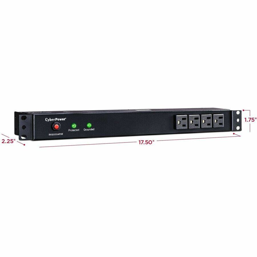 CyberPower

1.75"
2.25"

Protected Grounded RK6154FBR

17.50"