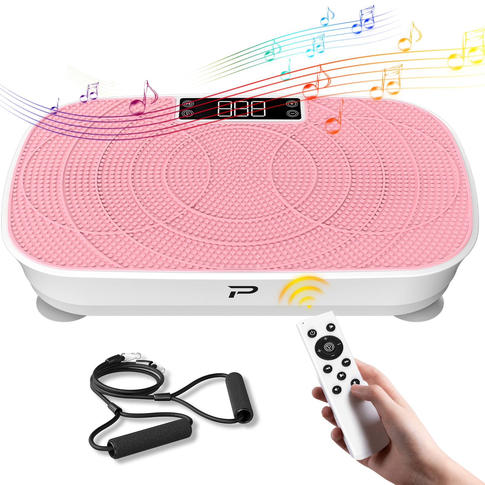 Alt View 5. KERDOM - Vibration Plate Waver Exercise Machine with Bluetooth 99 Speed for Weight Loss Home Fitness, Full Body Rocking - Pink.