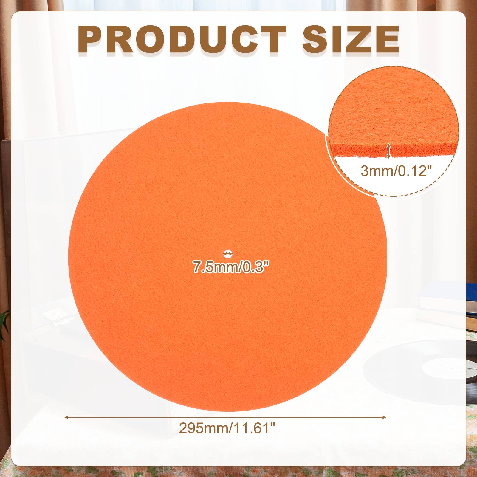 PRODUCT SIZE  
3mm/0.12"  
7.5mm/0.3"  
295mm/11.61"
