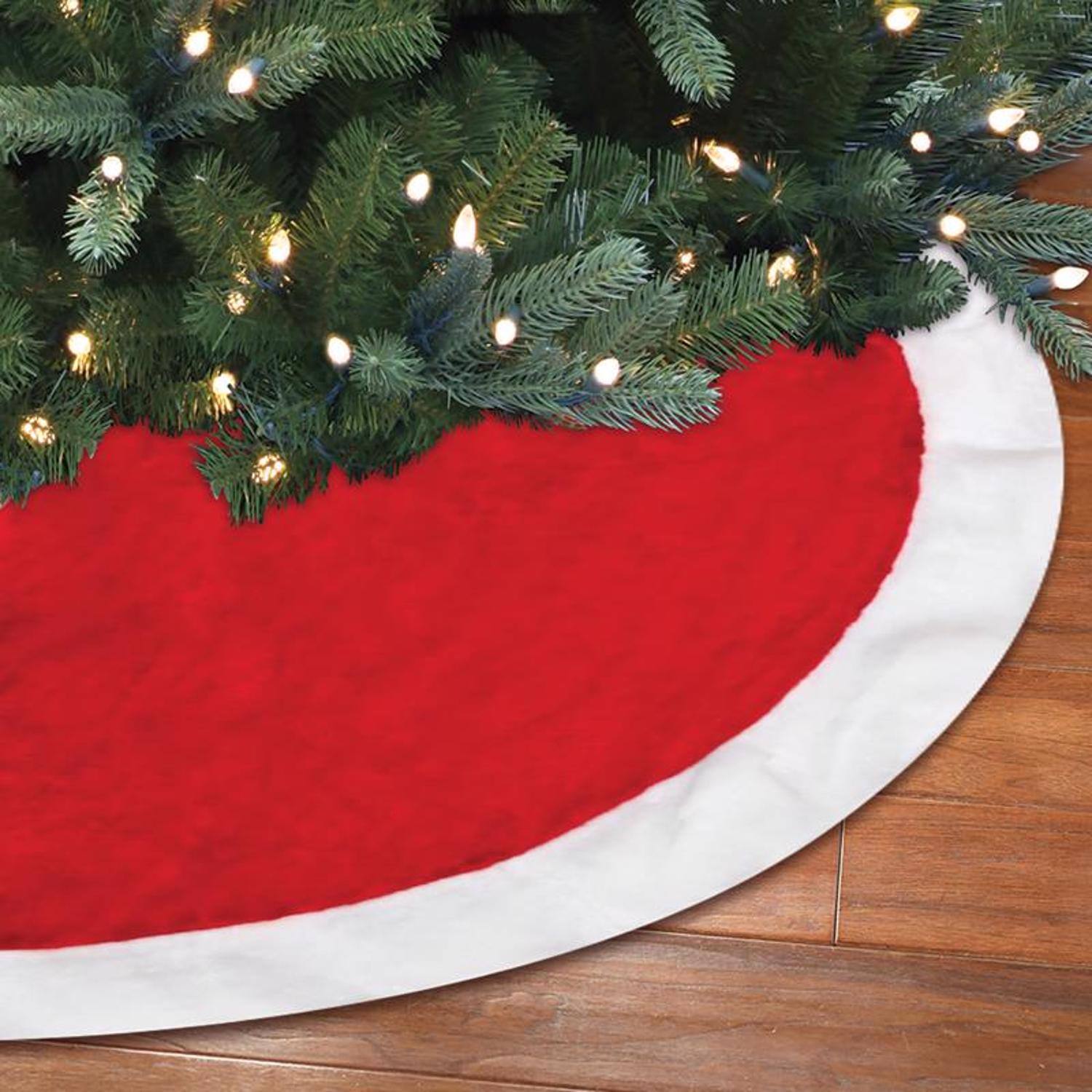 Left. Dyno - Dyno Red/White Tree Skirt 0.5 in. (Case of 6) - Red|White.