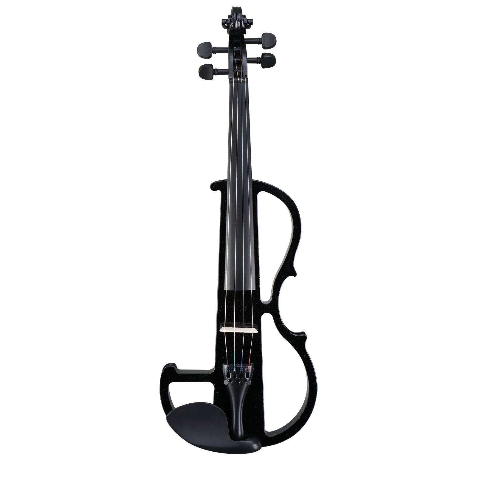 Left. Winado - Full Size Electric Violin,4/4 Acoustic Silent Electric Violin for Beginner Adult Teens with Ebony Fitting,Case,Bow,Rosin.