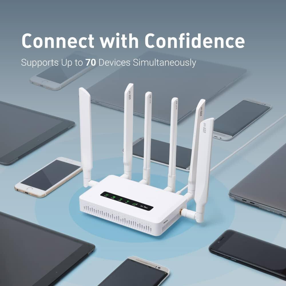 Connect with Confidence  
Supports Up to 70 Devices Simultaneously