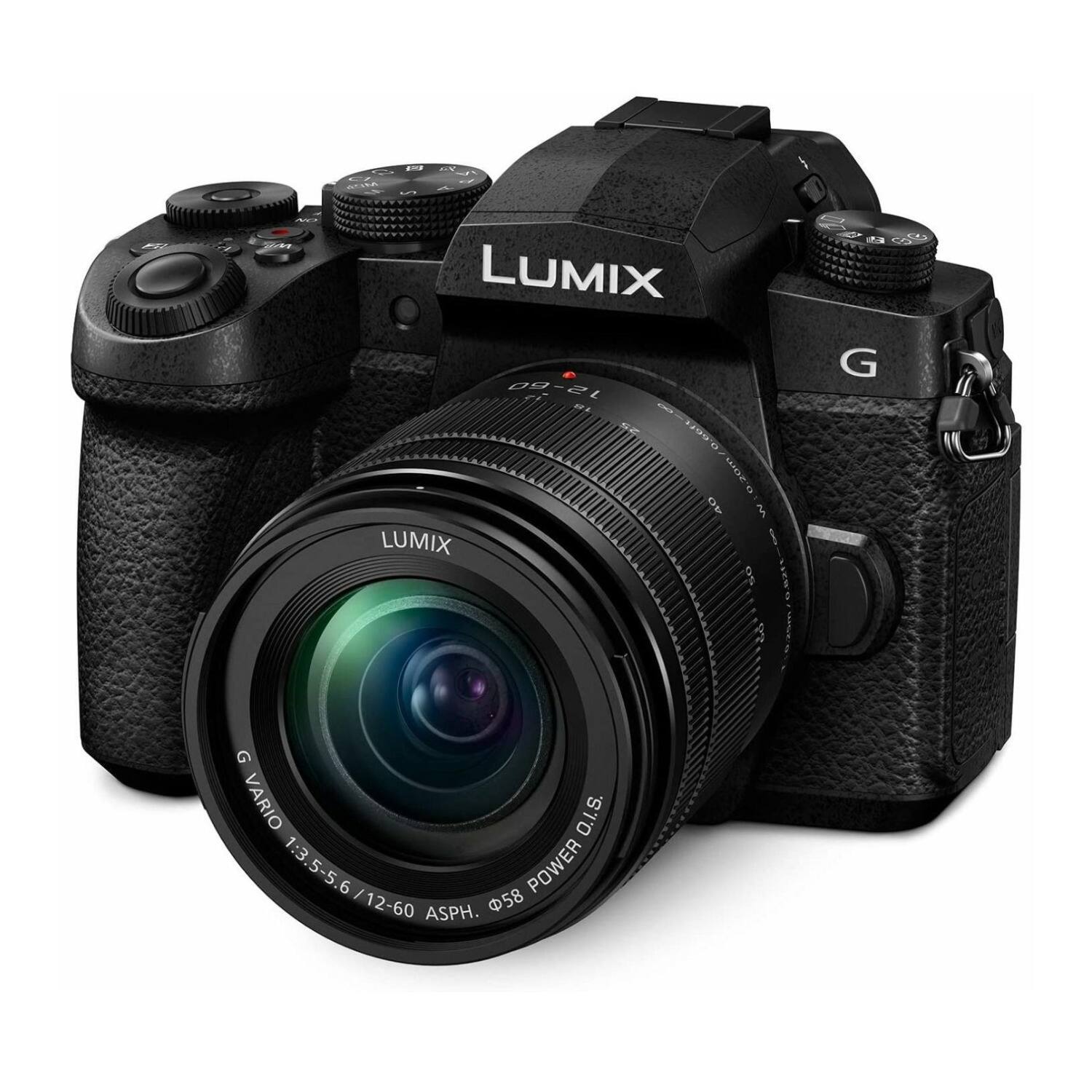 Lumix is a brand of cameras, and this image features a close-up of a Lumix camera with a zoom lens. The camera has a black body and is positioned against a white background. The zoom lens is prominently displayed, showcasing its capabilities. The camera is likely designed for capturing high-quality images and videos, with features such as a wide aperture and a long zoom range.